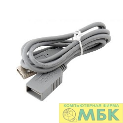 картинка Bion Кабель удлинительный USB 2.0 A-A (m-f), 0.75м, серый [BXP-CC-USB2-AMAF-75CM/300] от магазина МБК