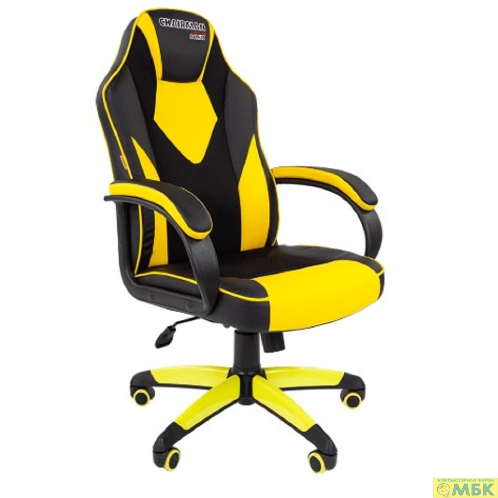 картинка Офисное кресло Chairman   game 17 Россия экопремиум черный/желтый  (7028515) от магазина МБК