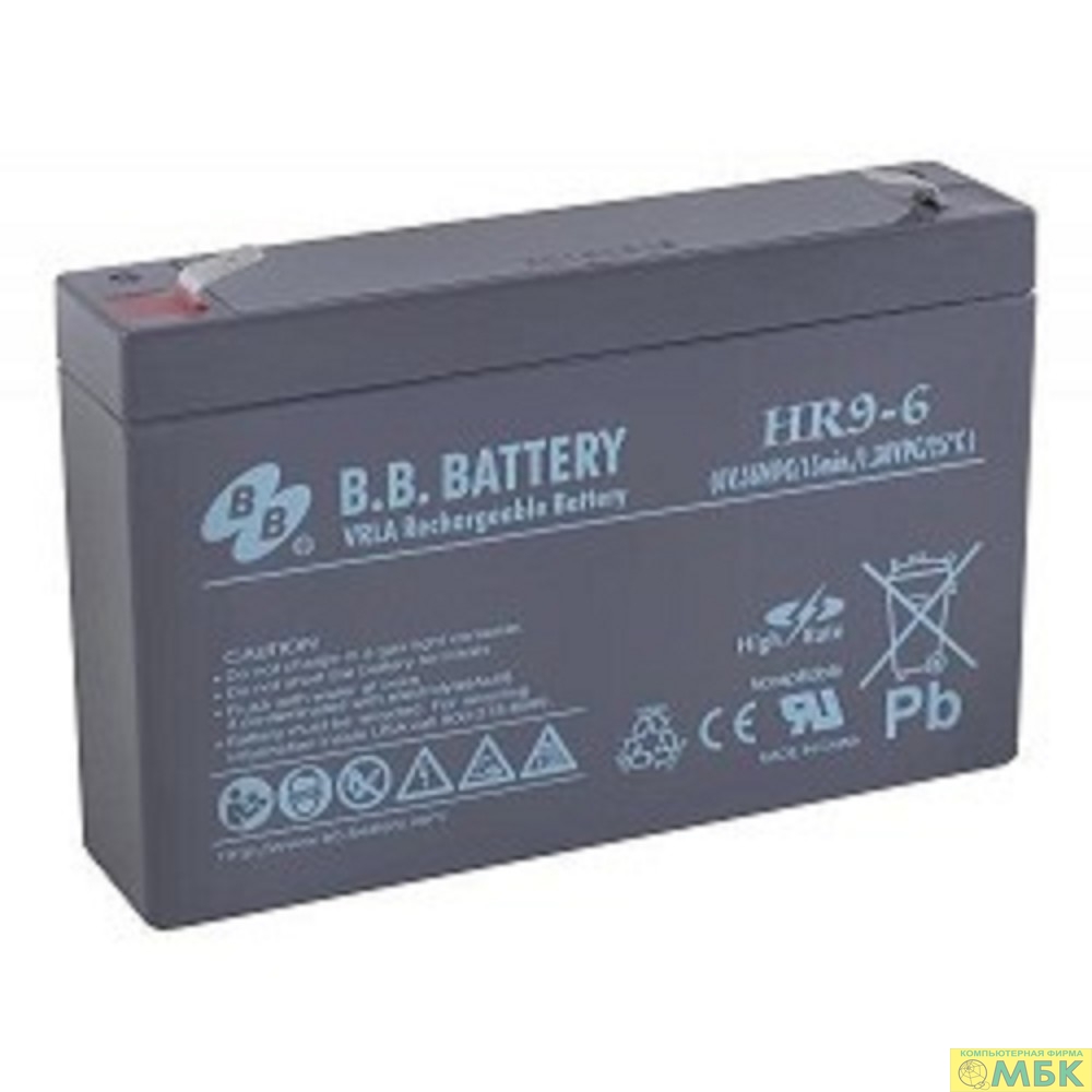 картинка B.B. Battery Аккумулятор HR 9-6 (6V 9(8)Ah) от магазина МБК