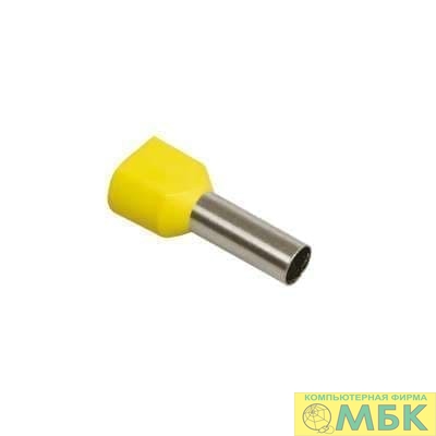 картинка Iek UTE10-D2-3-100 Наконечник-гильза НГИ2 1,0-10 с изолированным фланцем (желтый) (100 шт) от магазина МБК