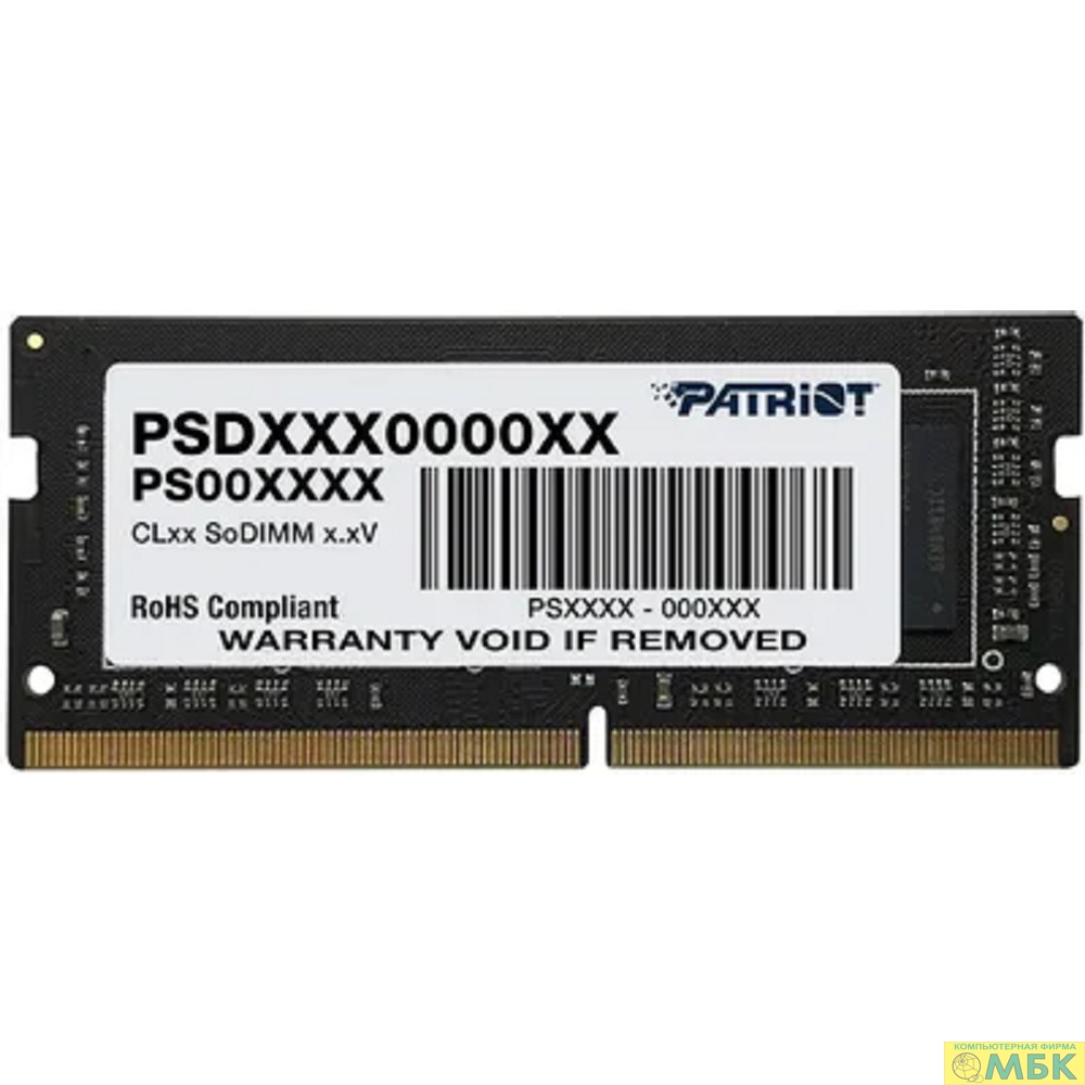 картинка Patriot DDR4 SODIMM 8GB 3200MHz PSD48G320081S  от магазина МБК