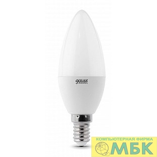 картинка GAUSS 33126 Светодиодная лампа LED Elementary Свеча 6W E14 450lm 4100K от магазина МБК