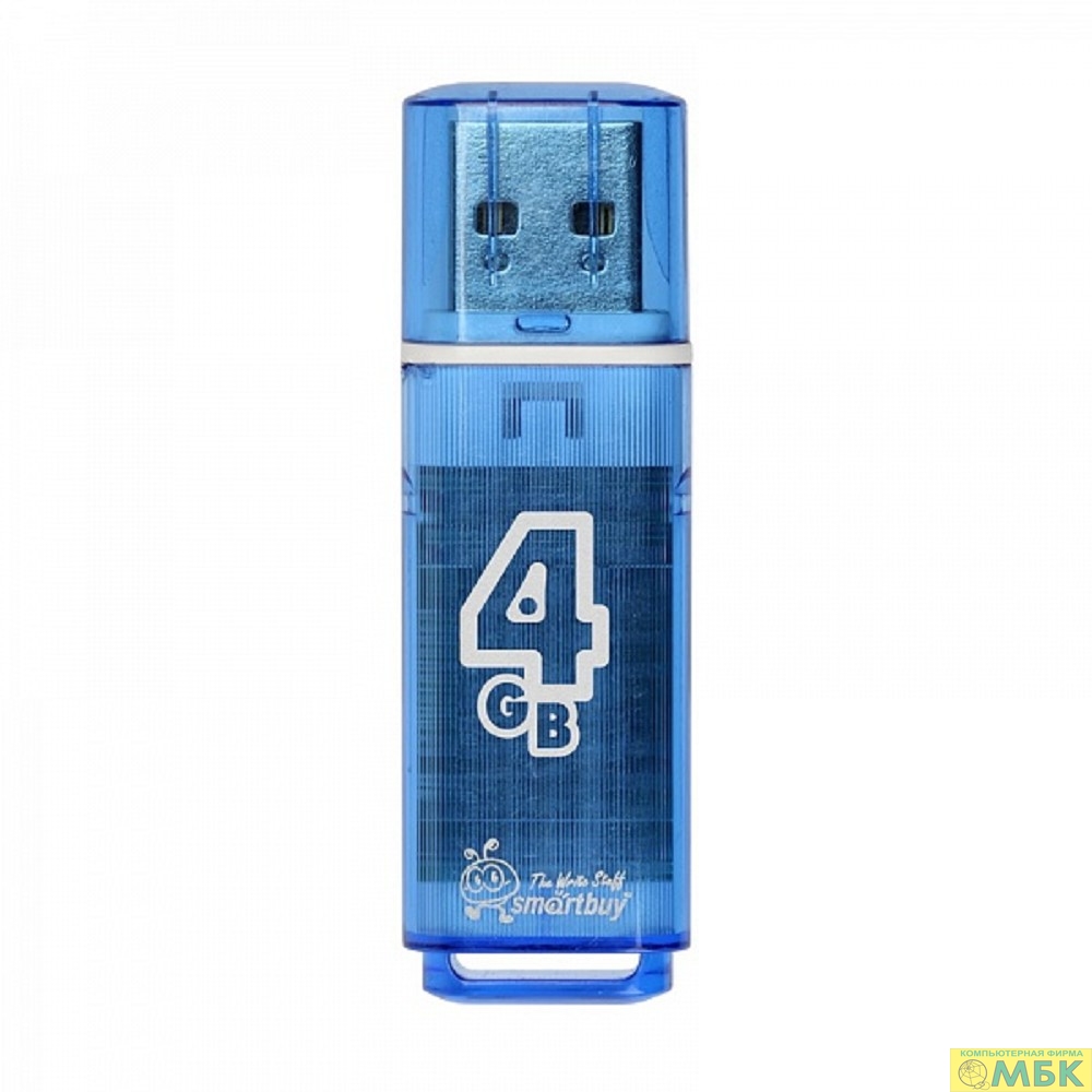 картинка Smartbuy USB Drive 4GB Glossy series Blue (SB4GBGS-B) от магазина МБК