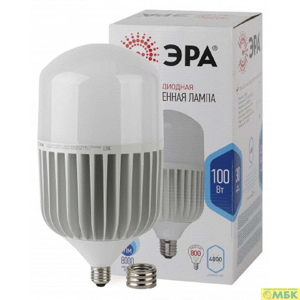 картинка ЭРА Б0056122 Лампа светодиодная STD LED POWER T160-100W-4000-E27/E40 Е27 / Е40 100 Вт колокол нейтральный белый свет от магазина МБК