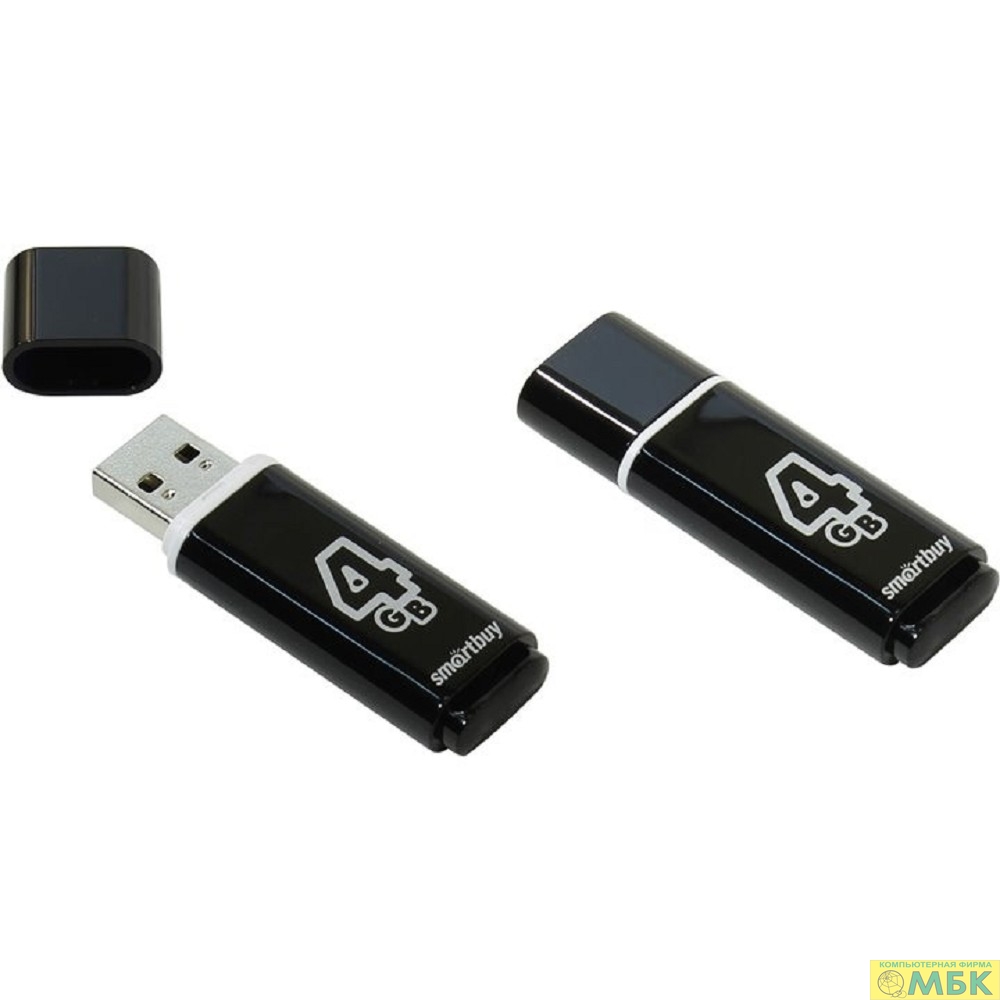 картинка Smartbuy USB Drive 4Gb Glossy series Black SB4GBGS-K от магазина МБК