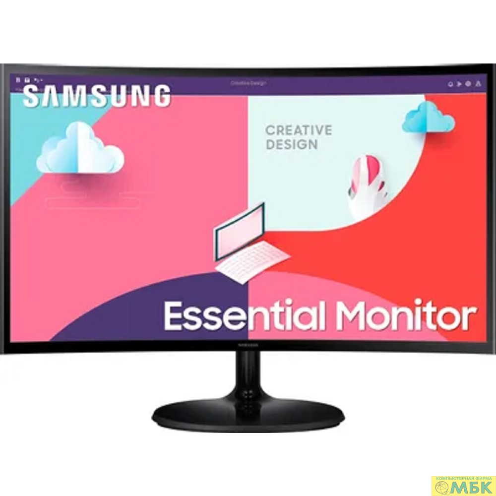 картинка LCD Samsung 23.8" S24C360EAI черный {VA Curved 1920x1080 75Hz 250cd D-Sub HDMI} от магазина МБК
