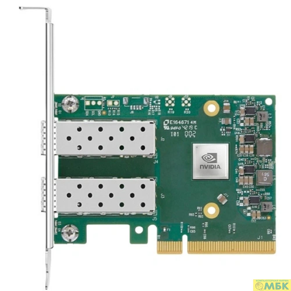 картинка Mellanox MCX631102AN-ADAT ConnectX-6 Lx EN adapter card, 25GbE, Dual-port SFP28, PCIe 4.0 x8, No Crypto, Tall Bracket от магазина МБК