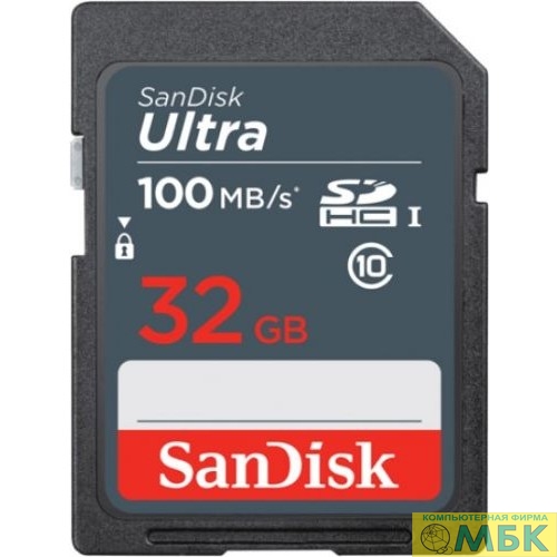 картинка SecureDigital 32GB Sandisk SDHC Class10 SDSDUNR-032G-GN3IN Ultra от магазина МБК