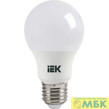 картинка Iek LLE-A60-9-230-30-E27 Лампа светодиодная ECO A60 шар 9Вт 230В 3000К E27 IEK от магазина МБК