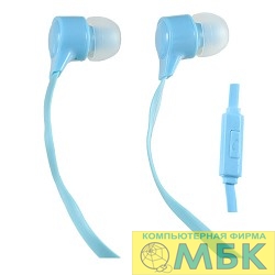 картинка Perfeo наушники внутриканальные c микрофоном HANDY голубые PF-HND-AZR от магазина МБК