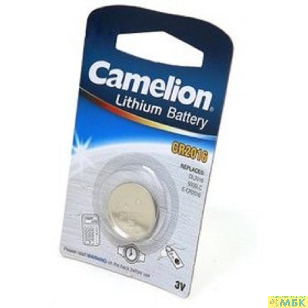 картинка Camelion CR2016 BL-1 (CR2016-BP1, батарейка литиевая,3V) (1 шт. в уп-ке)  от магазина МБК