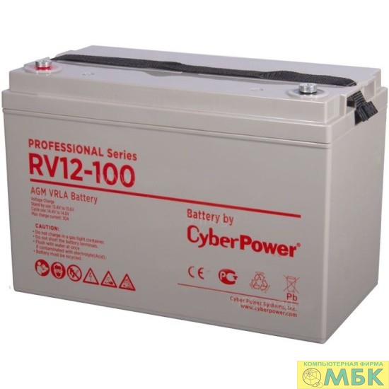 картинка CyberPower Аккумуляторная батарея RV 12-100 / 12 В 100 Ач от магазина МБК