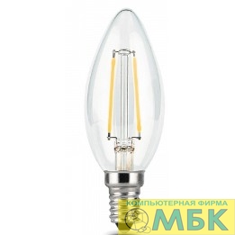 картинка GAUSS 103801111 Светодиодная лампа LED Filament Свеча E14 11W 720lm 2700К 1/10/50  от магазина МБК
