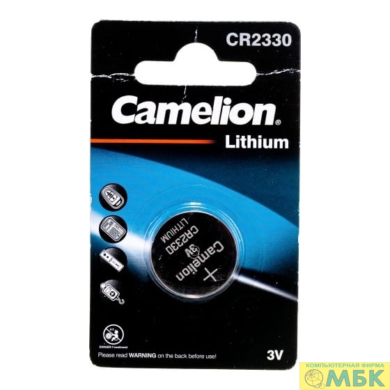 картинка Camelion CR2330 BL-1 (CR2330-BP1, батарейка литиевая,3V) от магазина МБК