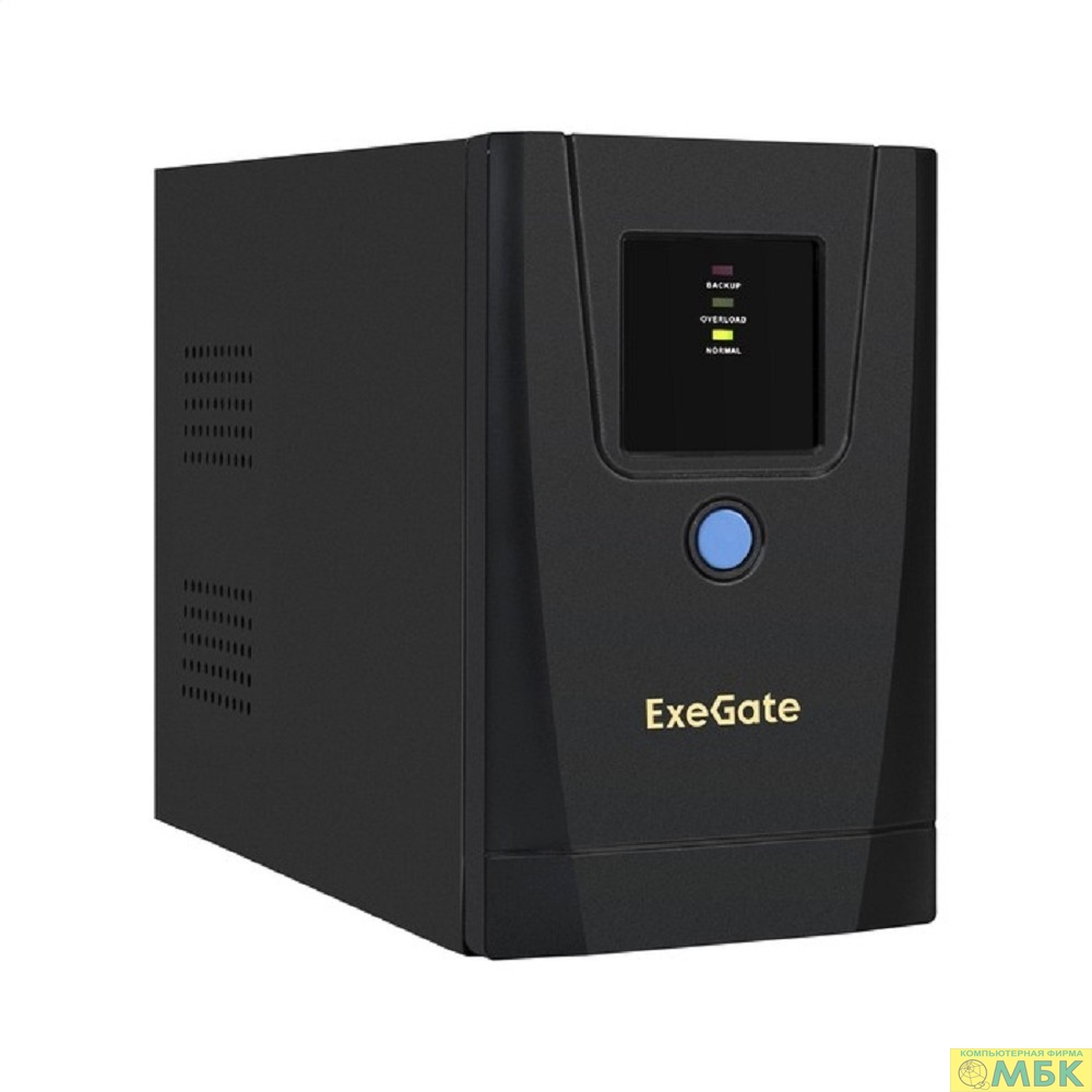 картинка Exegate EX292766RUS ИБП ExeGate Power Back BNB-650.LED.AVR.1SH.2C13 <650VA/360W, LED, AVR, 1*Schuko+2*C13, металлический корпус, Black> от магазина МБК