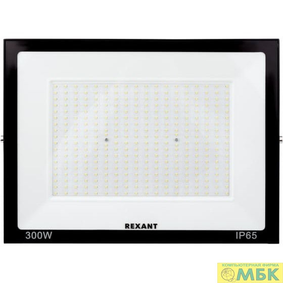 картинка Rexant 605-030 Прожектор светодиодный СДО 300Вт 2400Лм 6500К холодный свет, черный корпус от магазина МБК