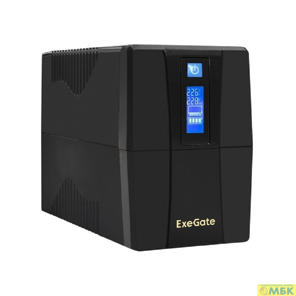 картинка Exegate EX292790RUS ИБП ExeGate Power Smart ULB-1000.LCD.AVR.4C13.RJ.USB <1000VA/550W, LCD, AVR, 4*C13, RJ45/11,USB, Black> от магазина МБК