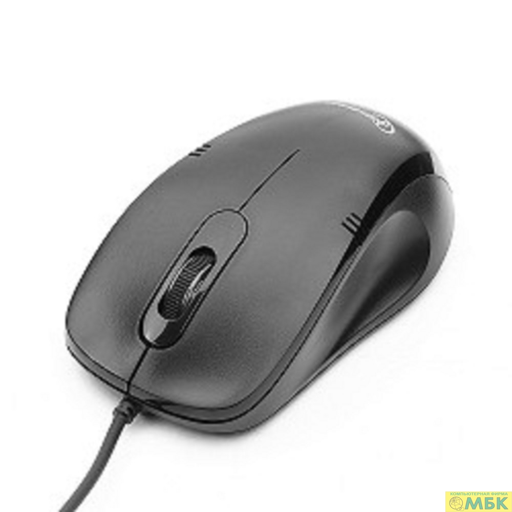 картинка Gembird MOP-100 Black {Мышь, USB, черный, 3 кнопки,  1000 DPI, кабель 1.5м} от магазина МБК