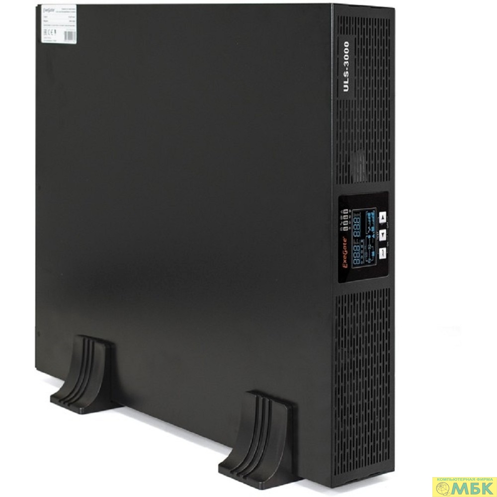 картинка Exegate EP285648RUS ИБП On-line ExeGate PowerExpert ULS-3000.LCD.AVR.C13.USB.RS232.SNMP.2U <3000VA/3000W, On-Line, PF=1, LCD, 6*IEC-C13, RS232, USB, SNMP-slot, Rackmount 2U/Tower, Black> от магазина МБК