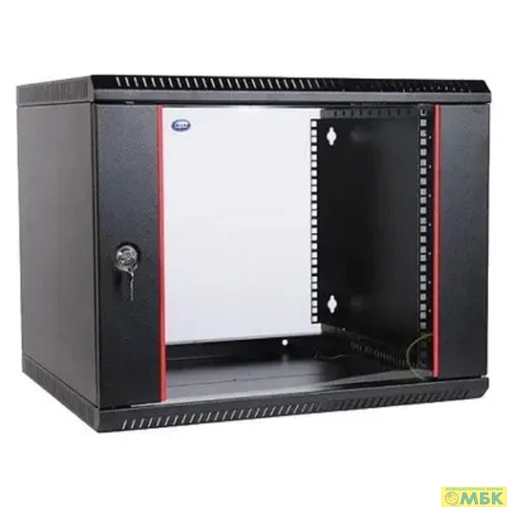 картинка ЦМО Шкаф телекоммуникационный настенный разборный 9U (600х650) дверь стекло,цвет черный (ШРН-Э-9.650-9005) от магазина МБК