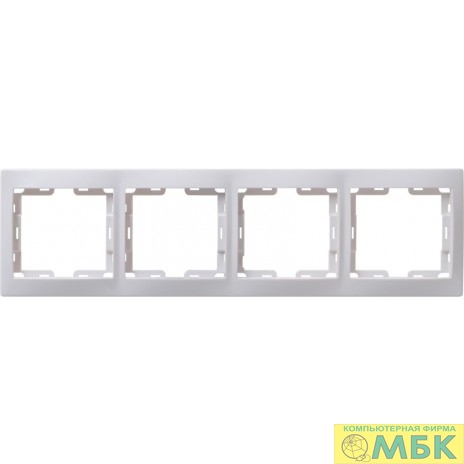 картинка Iek EMK40-K01-DM РГ-4-КБ Рамка 4местн. горизонт. КВАРТА (белый) от магазина МБК