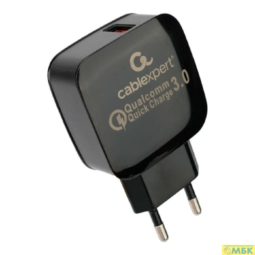 картинка Cablexpert Зарядное устройство MP3A-PC-41 18Вт, 3А, QC3.0, 1xUSB, , черный, пакет от магазина МБК