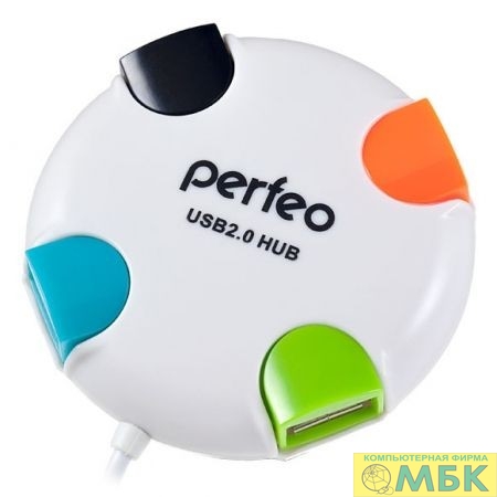 картинка Perfeo USB-HUB 4 Port, (PF-VI-H020 White) белый [PF_4284] от магазина МБК
