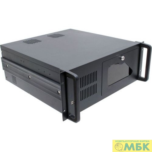 картинка Procase EB445-B-0 Корпус 4U Rack server case, черный, дверца, без блока питания, глубина 450мм, MB 12"x9.6" от магазина МБК