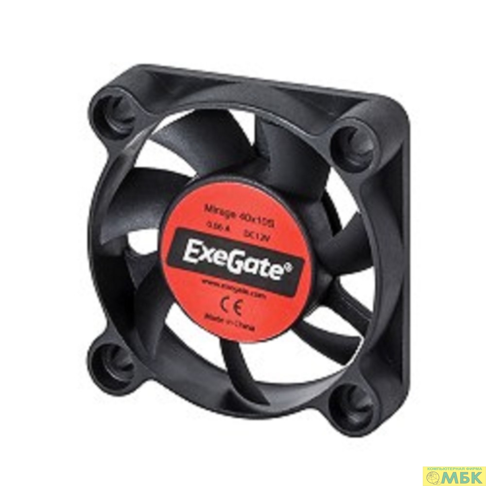 картинка Exegate EX166186RUS Вентилятор ExeGate Mirage-S 40x40x10 подшипник скольжения, 5500 RPM, 23dB, 3pin от магазина МБК