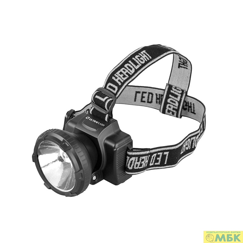 картинка Ultraflash LED5364 (фонарь налобн аккум 220В, черный, 0,5 Ватт LED, 2 реж, пласт, бокс) от магазина МБК