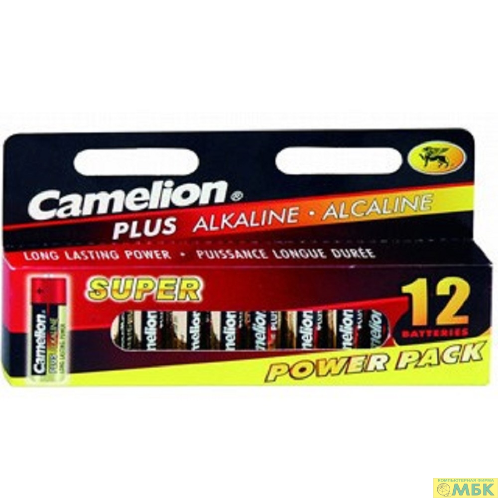 картинка Camelion..LR 6 Plus Alkaline BLOCK-12 (LR6-HP12, батарейка,1.5В) (12 шт. в уп-ке) от магазина МБК