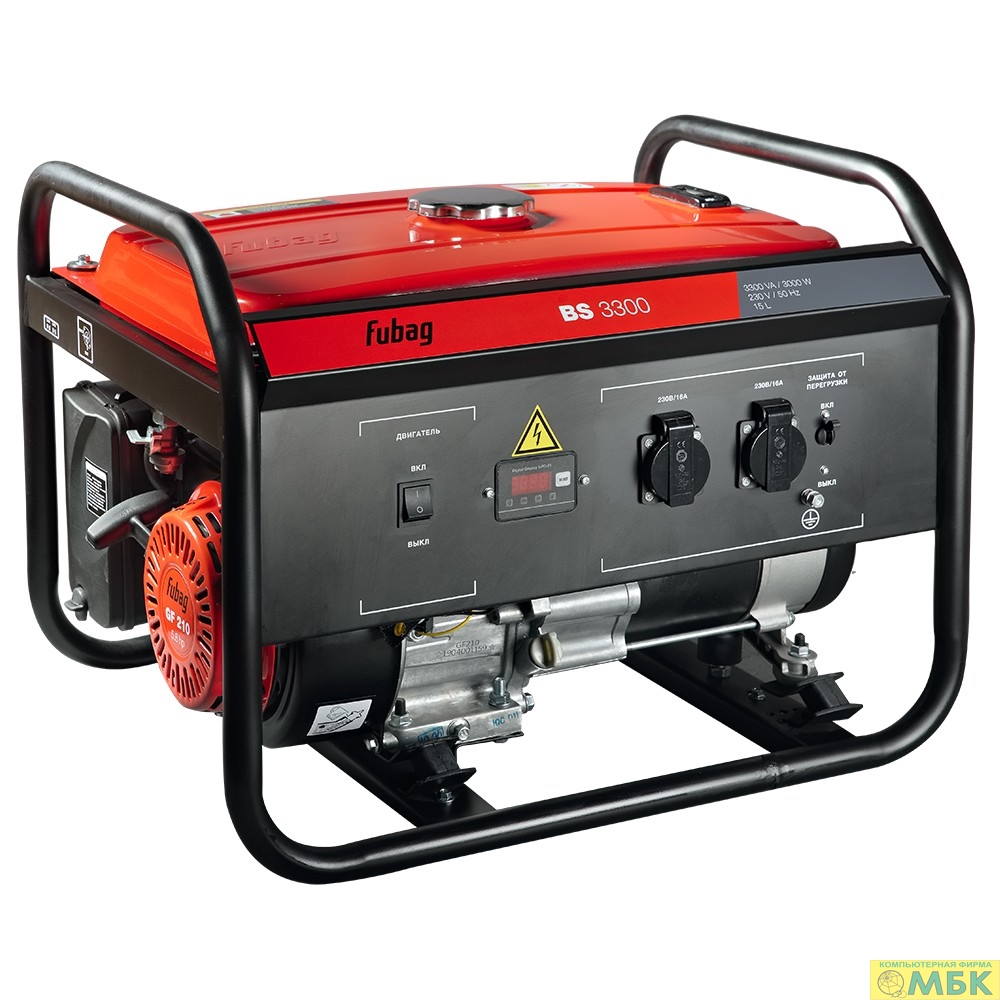 картинка FUBAG BS 3300 [838753/431247/8641452/646468] { 3,3/3,0 кВА, 13,0 А, 15 Объем бака, л, 220 В, 47 Вес, кг } от магазина МБК