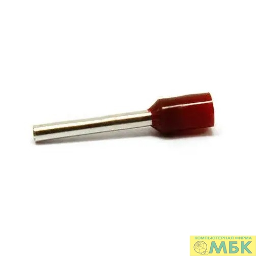 картинка Iek UGN10-001-03-12 Наконечник-гильза Е1012 1мм2 с изолированным фланцем (темно-красный) (100 шт) от магазина МБК