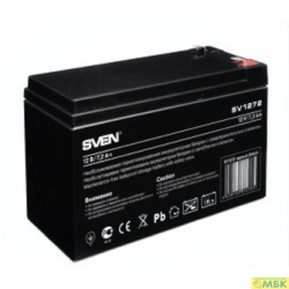 картинка Sven SV 1272 (12V 7.2Ah) батарея аккумуляторная от магазина МБК