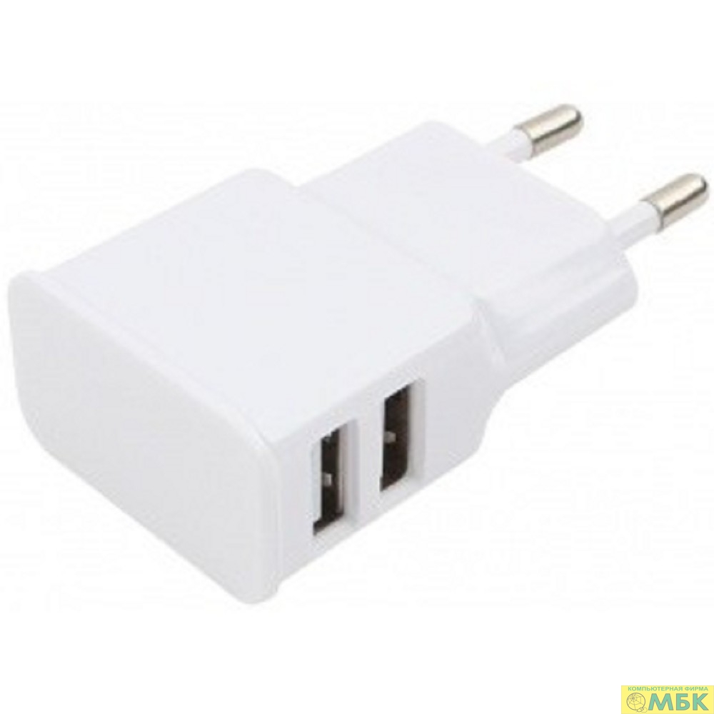 картинка Cablexpert Адаптер питания 100/220V - 5V USB 2 порта, 2.1A, белый (MP3A-PC-11 ) от магазина МБК