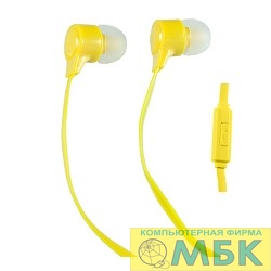 картинка Perfeo наушники внутриканальные c микрофоном HANDY желтые PF-HND-YLW от магазина МБК
