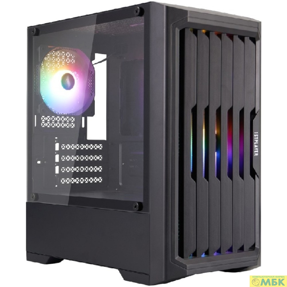 картинка 1STPLAYER BULLET HUNTER H2 Black / mATX / 4x120mm FRGB fans / H2-BK-4F1 от магазина МБК