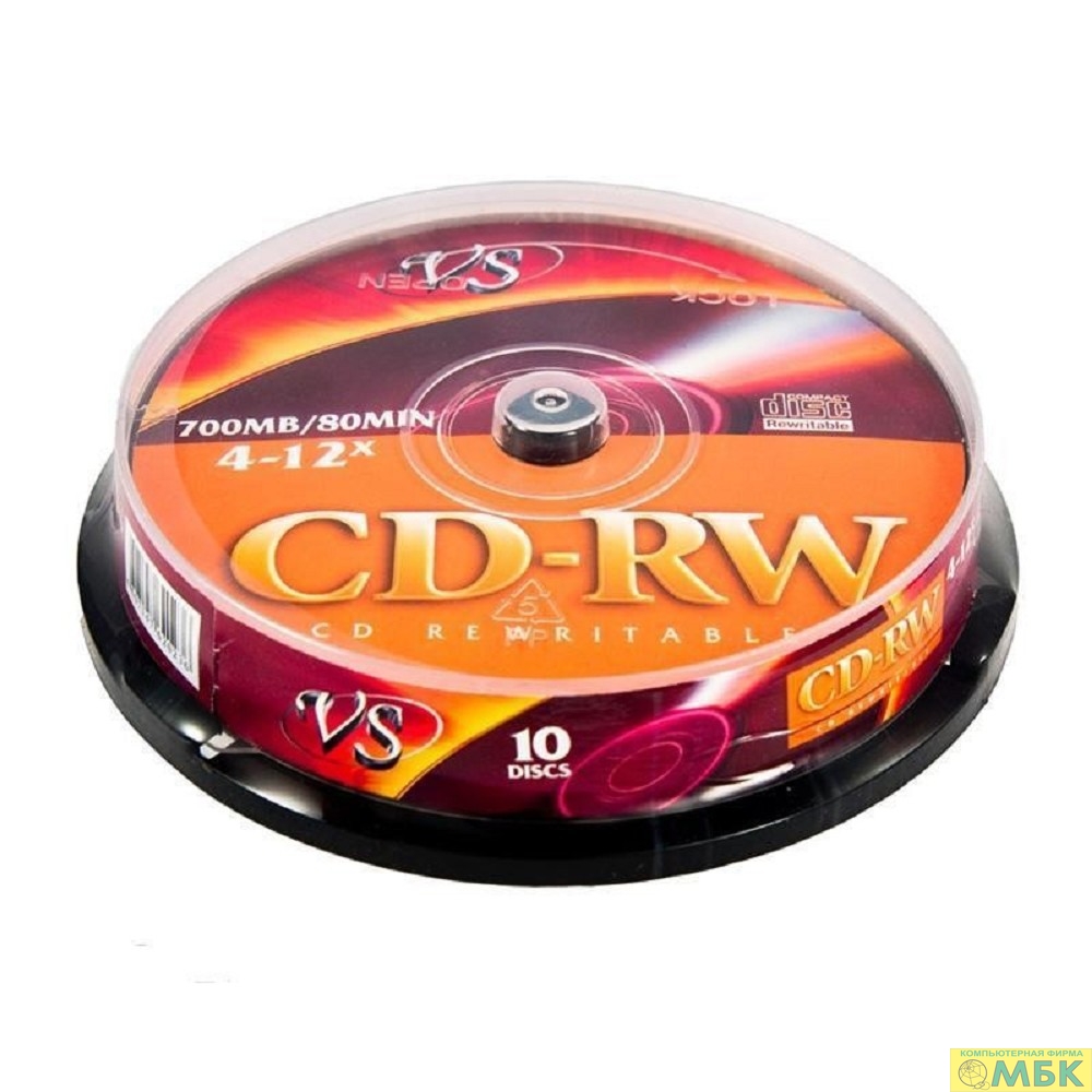 картинка VS CD-RW 80 4-12x CB/10 (VSCDRWCB1001) от магазина МБК