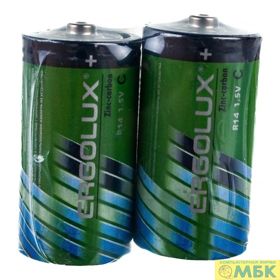 картинка Ergolux R14  SR2 (R14SR2, батарейка,1.5В)(2 шт. в уп-ке) от магазина МБК