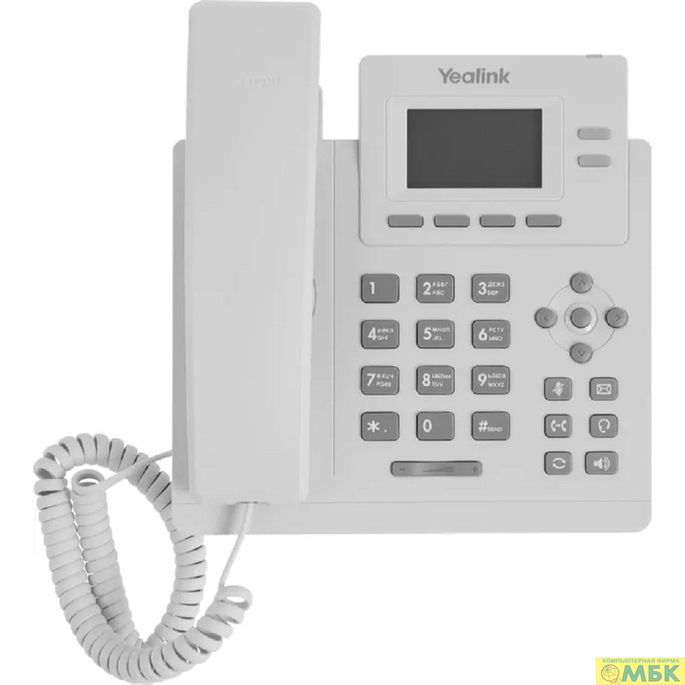 картинка Yealink SIP-T31P, Телефон SIP 2 линии, PoE, БП в комплекте,светло-серый (SIP-T31P Light Gray) от магазина МБК