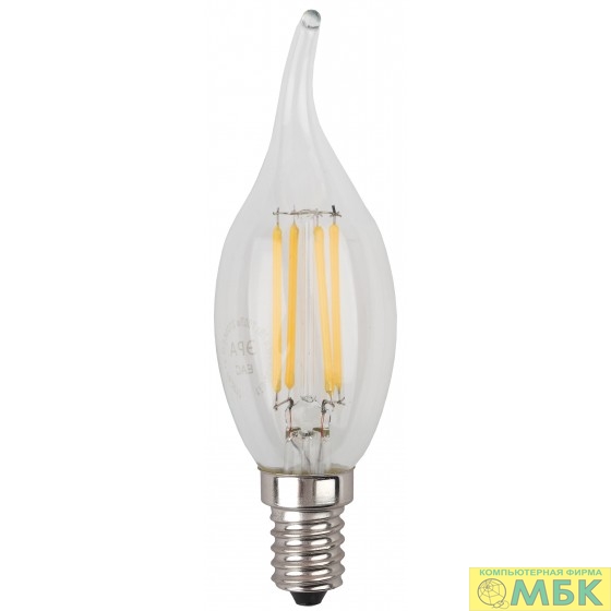 картинка ЭРА Б0027944 Лампочка светодиодная F-LED BXS-7W-827-E14 Е14 / Е14 7Вт филамент свеча на ветру теплый белый свет  от магазина МБК