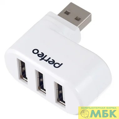 картинка Perfeo USB-HUB 3 Port, (PF-VI-H024 White) белый от магазина МБК