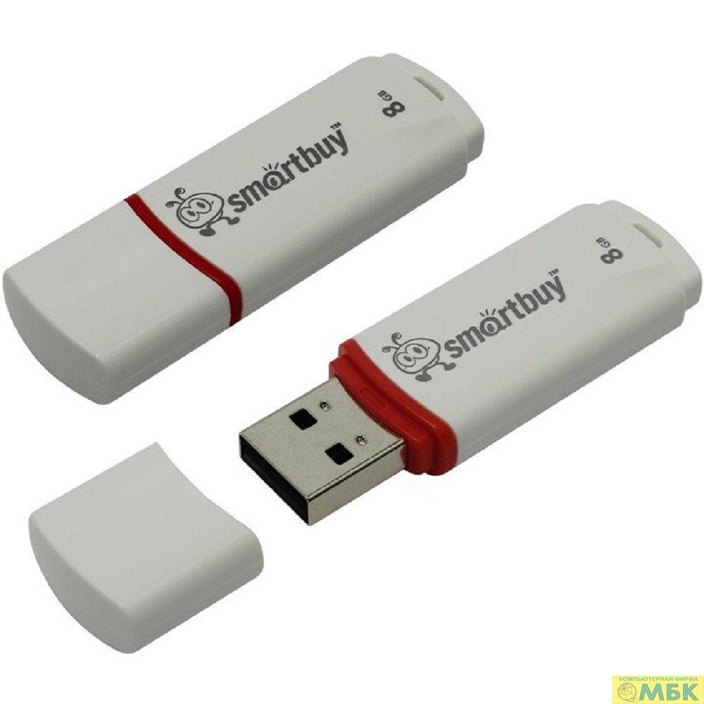 картинка Smartbuy USB Drive 8Gb Crown White SB8GBCRW-W от магазина МБК