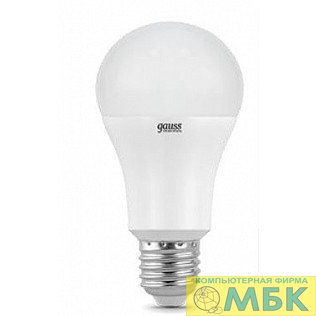 картинка GAUSS 23212 Светодиодная лампа LED Elementary A60 12W E27 1130lm 3000K 1/10/50 0 от магазина МБК