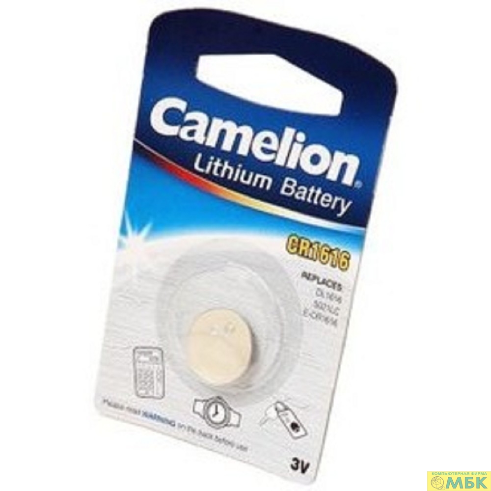 картинка Camelion CR1616 BL-1 (CR1616-BP1, батарейка литиевая,3V) (1 шт. в уп-ке)  от магазина МБК