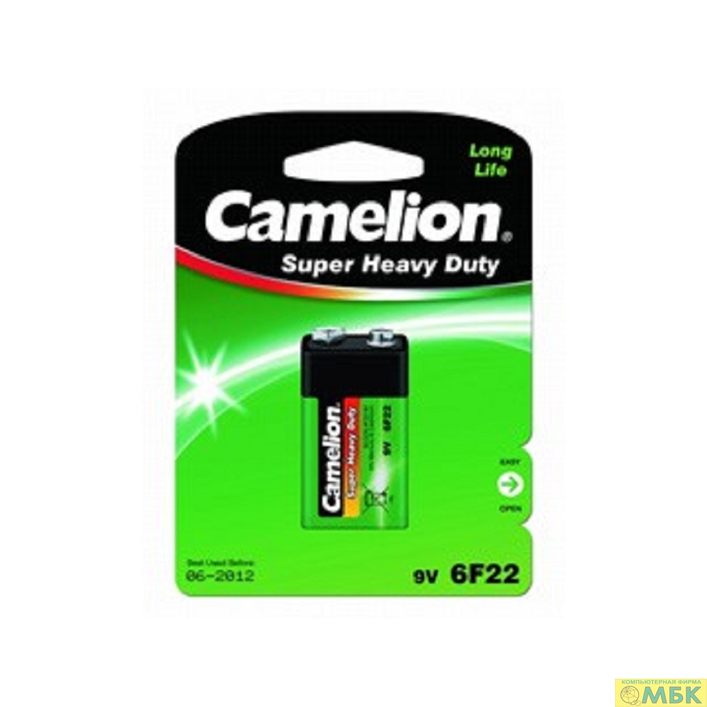 картинка Camelion  6F22 BL-1 (6F22-BP1G, батарейка,9В) (1 шт. в уп-ке)  от магазина МБК