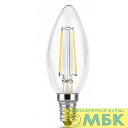 картинка GAUSS 103801211 Светодиодная лампа LED Filament Свеча E14 11W 750lm 4100К 1/10/50  от магазина МБК