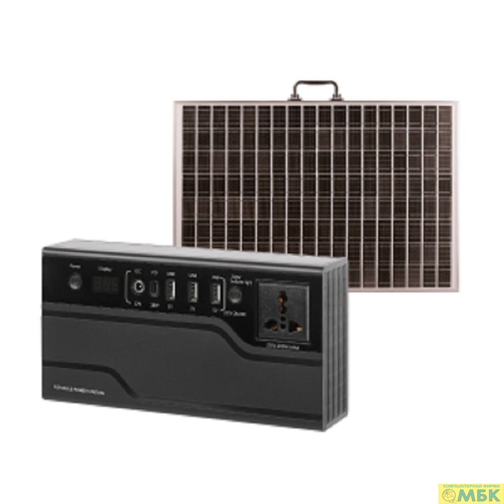 картинка ЭРА Б0062853 Портативная солнечная электростанция ERAZS-01 (комплект), 200 Вт, 32400 мАч, Li-ion. Солнечная панель 50 Вт от магазина МБК