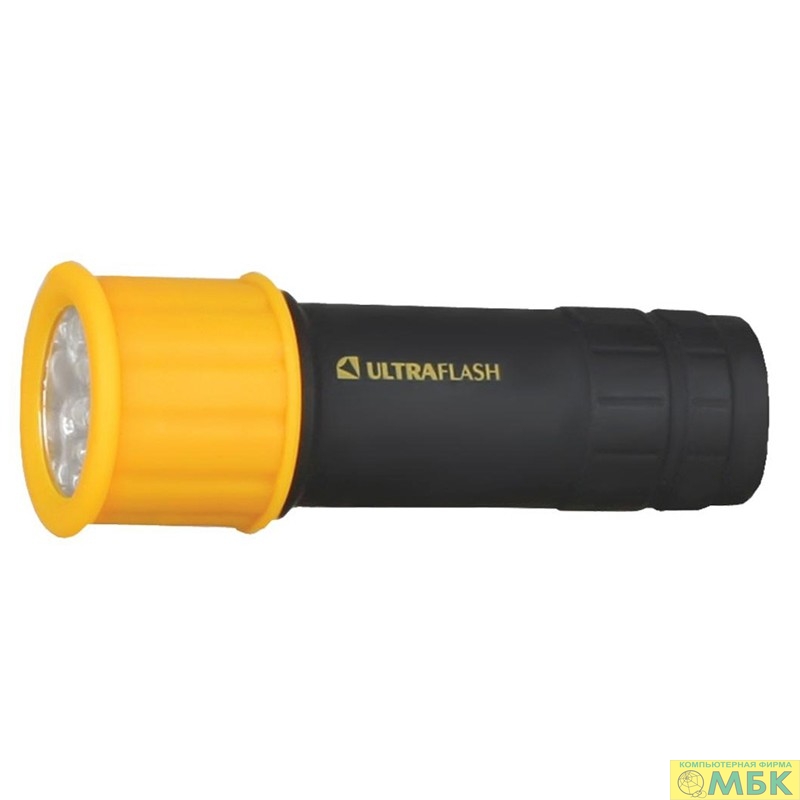 картинка Ultraflash LED15001-B (фонарь 3XR03 светофор,  желтый с черным, 9 LED, пластик, блистер) от магазина МБК