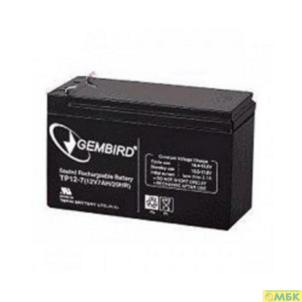 картинка Gembird/Energenie Аккумулятор для Источников Бесперебойного Питания BAT-12V7AH/MS7-12 от магазина МБК